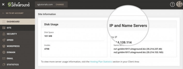 SiteGround Nameservers