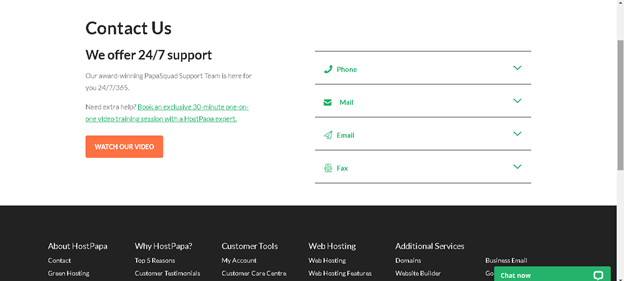 Hostpapa Support: Contact Us