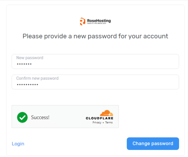 Change password