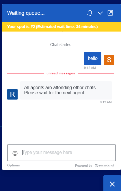 Interserver live chat support