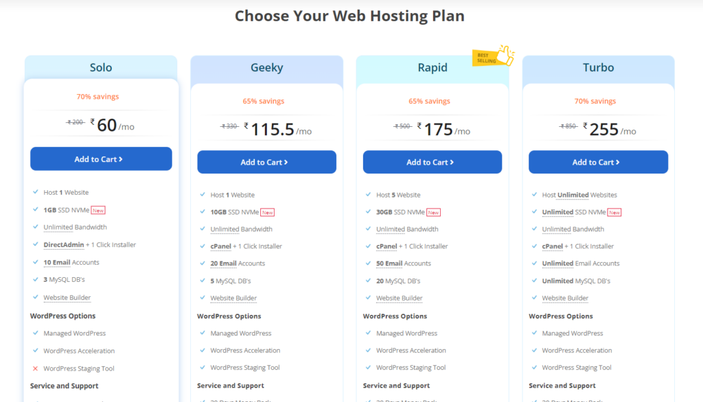 Milesweb Login 3 Milesweb hosting plans