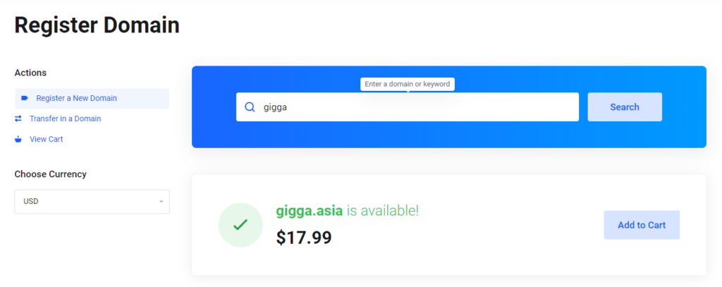 GigaPros Login 4 a domain name is available