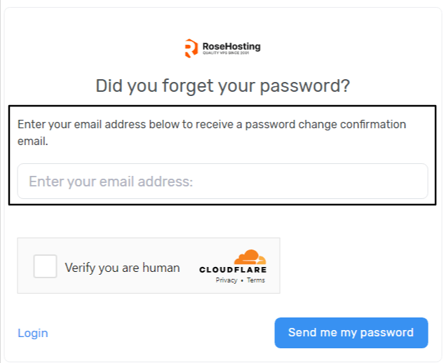 registered email address with Rosehosting