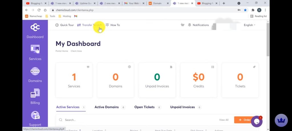 ChemiCloud My Dashboard