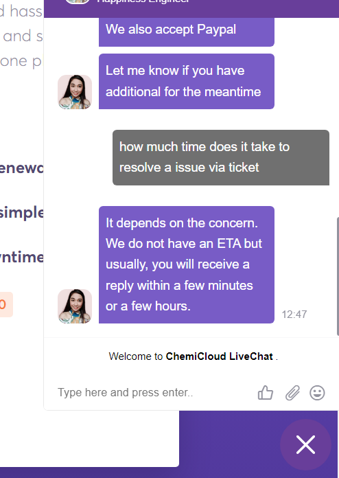 Chemicloud chat