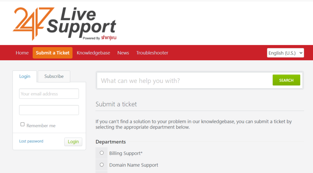 Shinjiru Support 16 Shinjiru submit Ticket