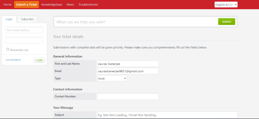 Shinjiru Support 18 Your ticket details