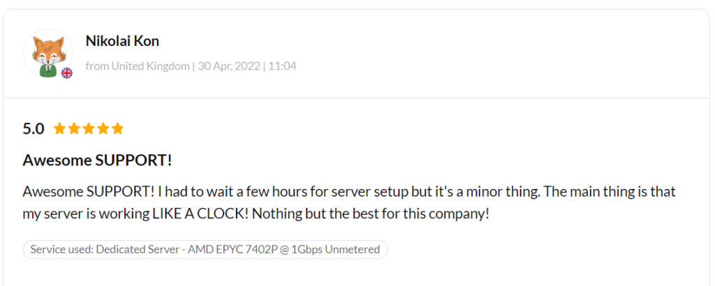 Abelohost Customer’s Feedback