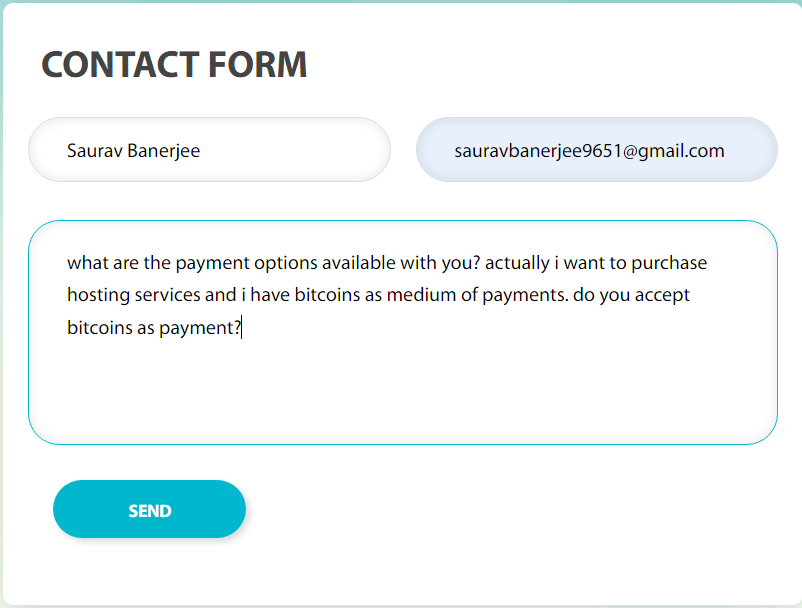 Hostens Support 5 CONTACT FORM