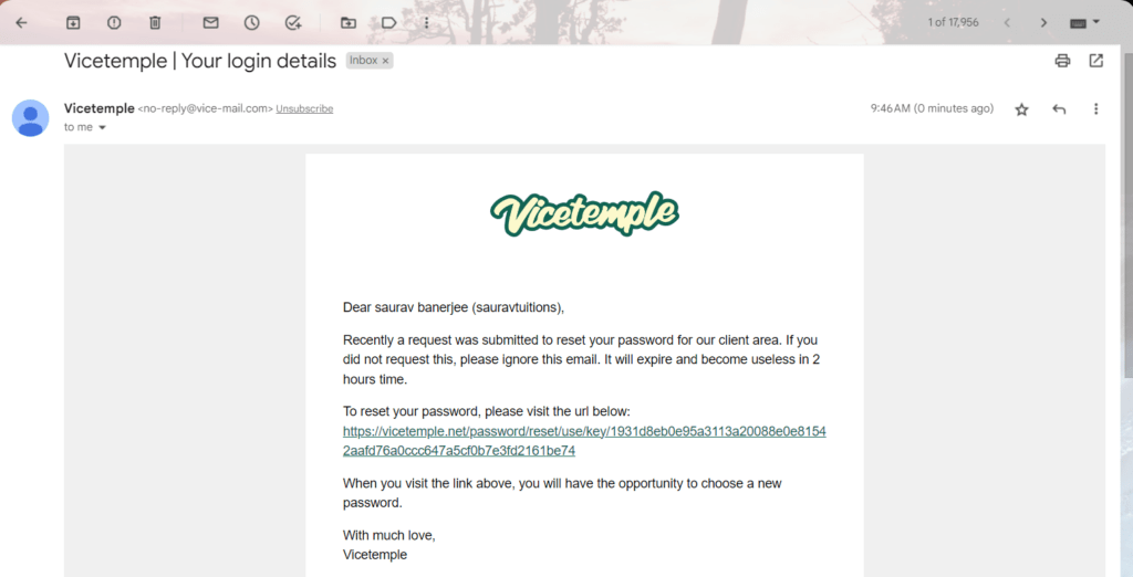ViceTemple Login 12 Click on the URL