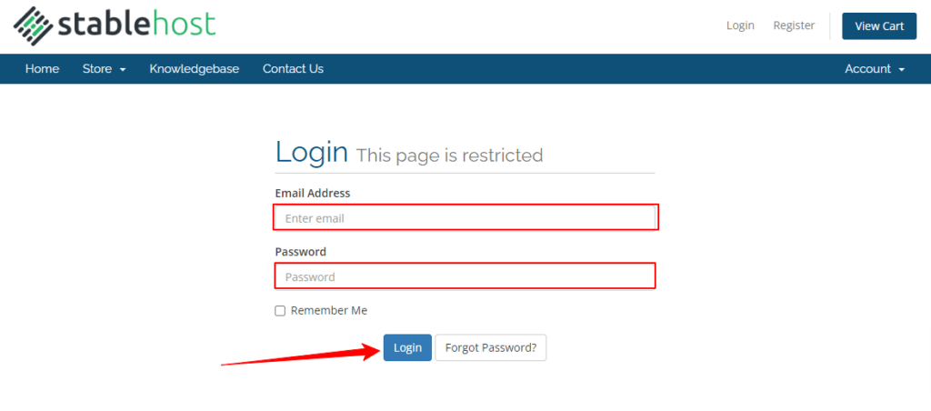 Client-Area-login-StableHost