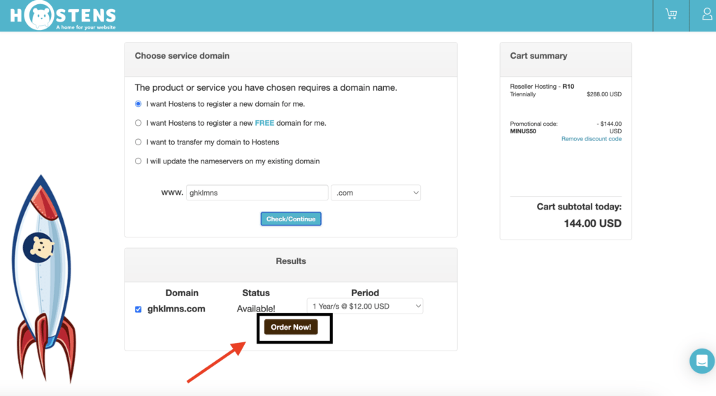 Order Hosting From Hostens 16 Domain Oder Now