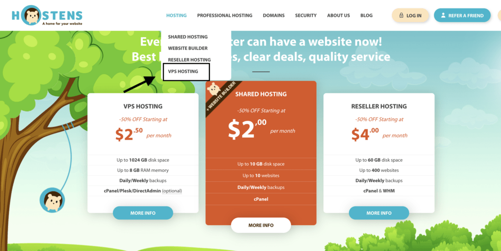 Order Hosting From Hostens 5 Go to Hosten HomePage