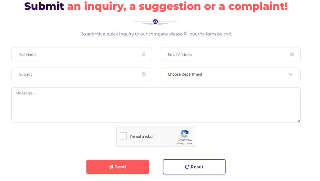 Hostarmada-Submit-inquiry