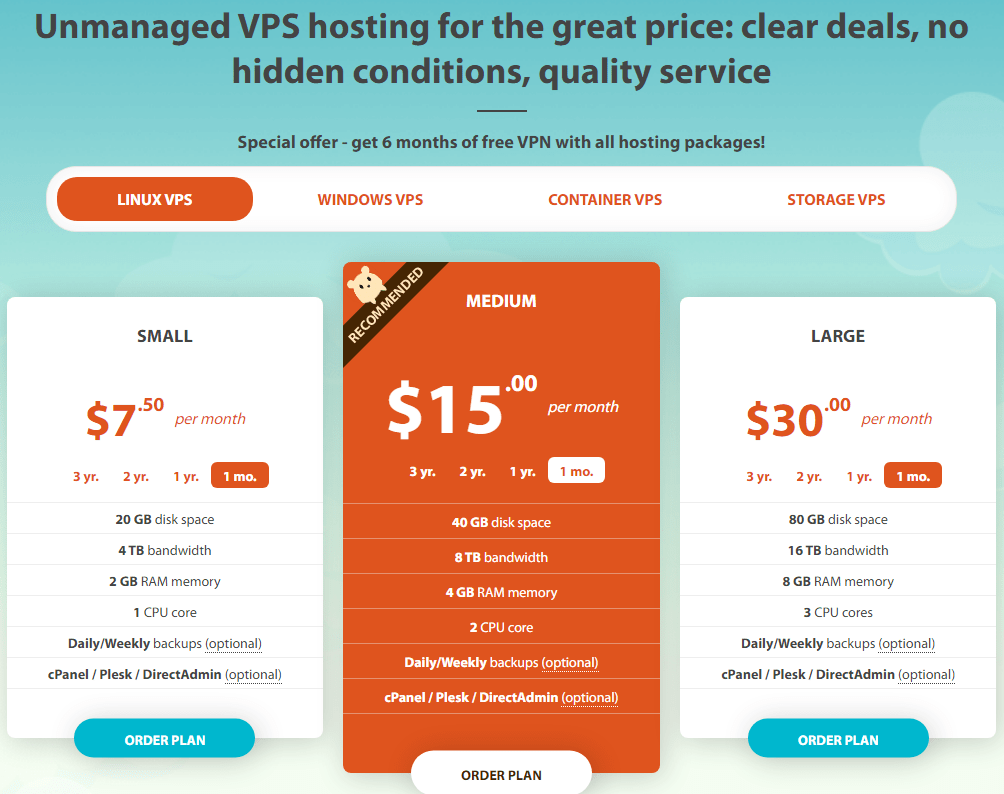 Order Hosting From Hostens 2 Hostens VPS Hosting Plans