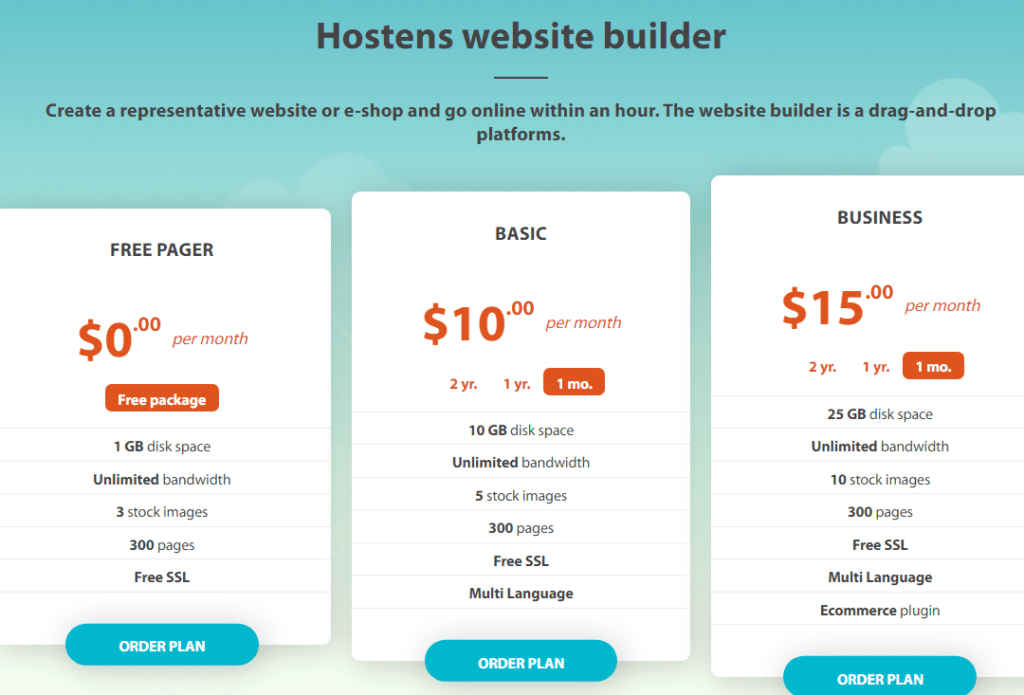 Order Hosting From Hostens 3 Hostens Website Builder