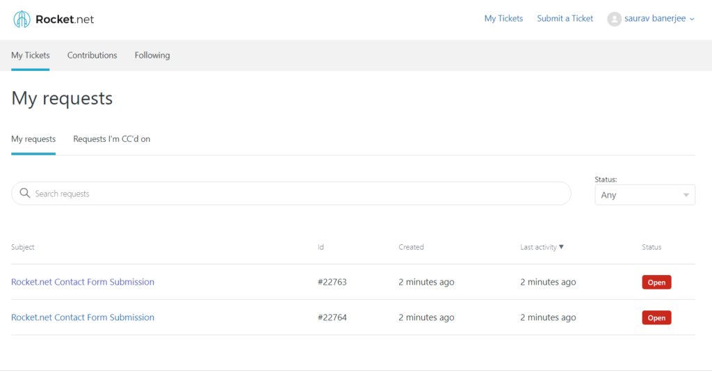 Rocket.net Support 15 How-view-Rocket.net-ticket-status
