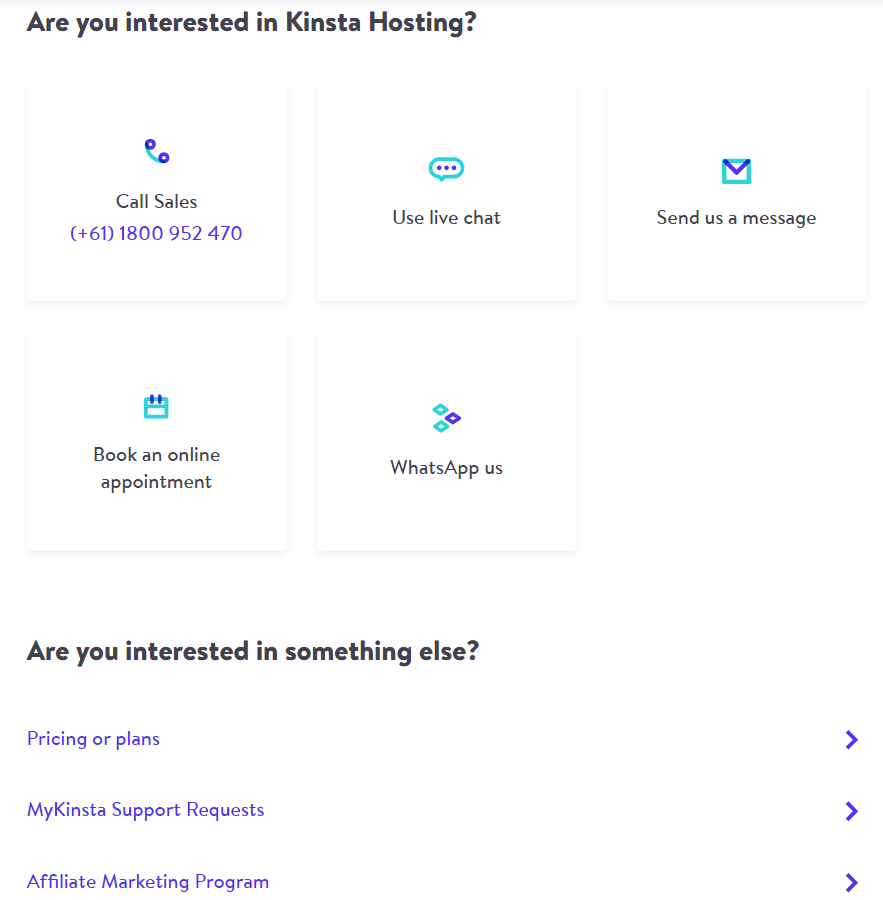 KInsta contact Support