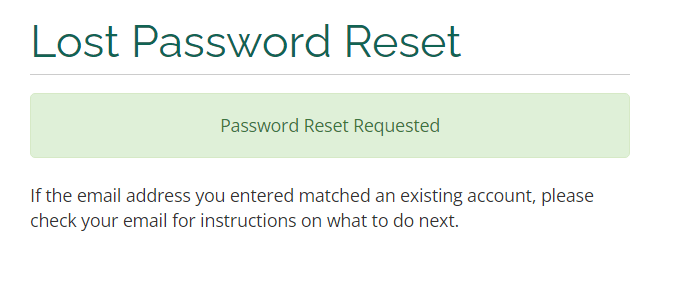ViceTemple Login 11 Password Reset Requested