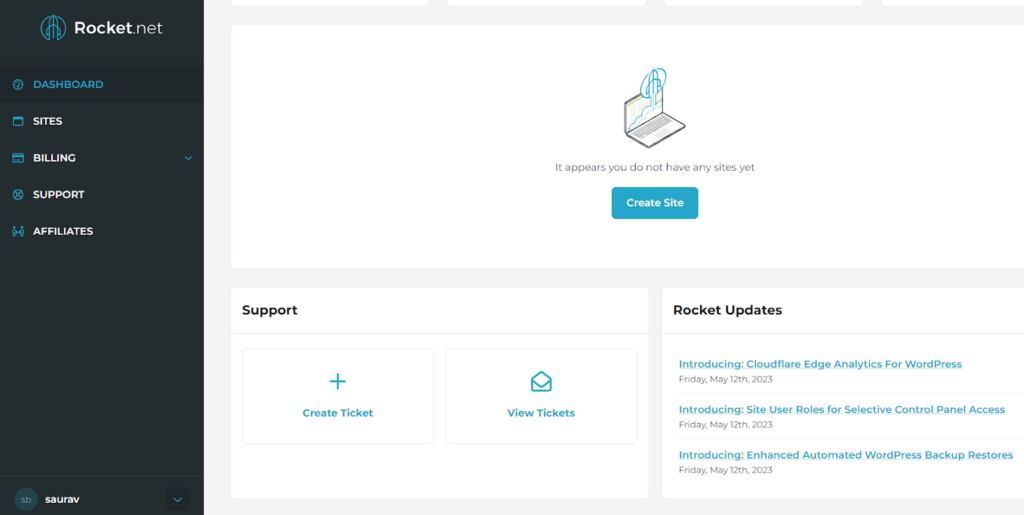 Rocket.net Support 13 Rocket.net-dashboard-1