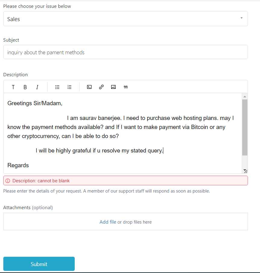 Rocket.net Support 9 Rocket.net-ticket