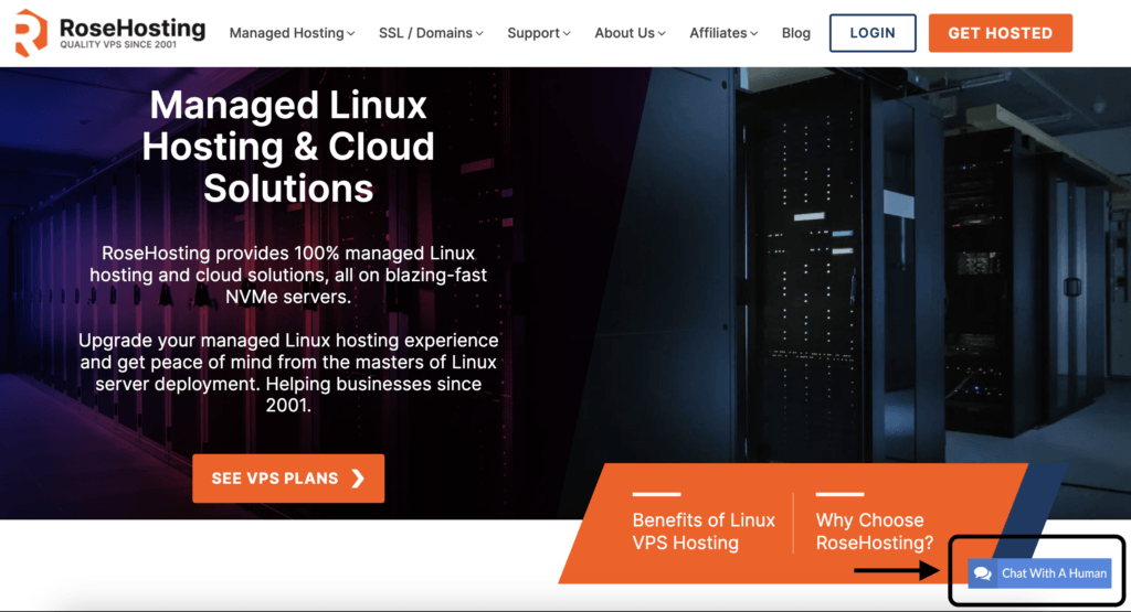 RoseHosting Support 3 RoseHosting Live chat