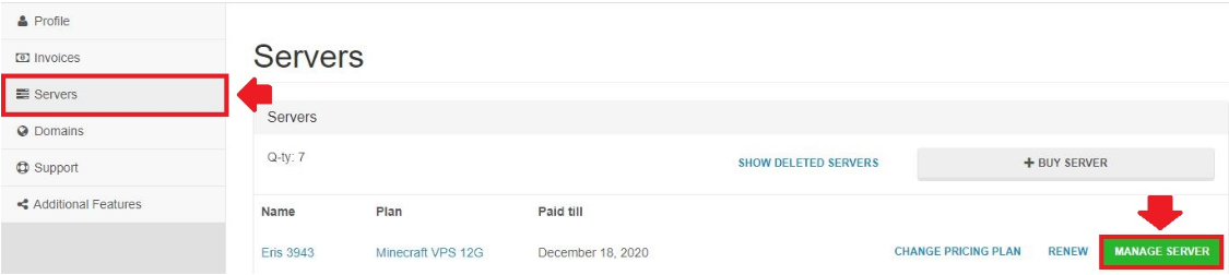 ScalaCube NameServers 8 Scalacube Dashboard