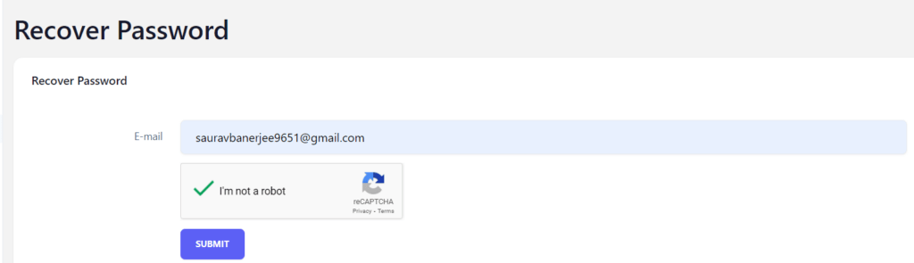 Scalacube Reset password