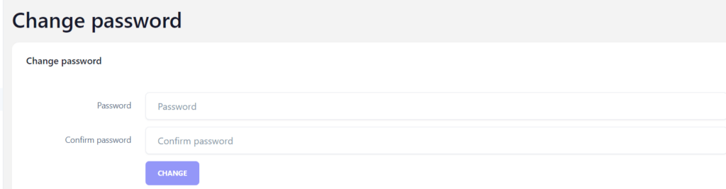 Scalacube login change password