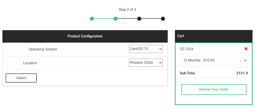 Stablehost Product Config