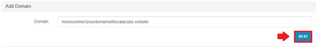 ScalaCube NameServers 3 Then click the next option