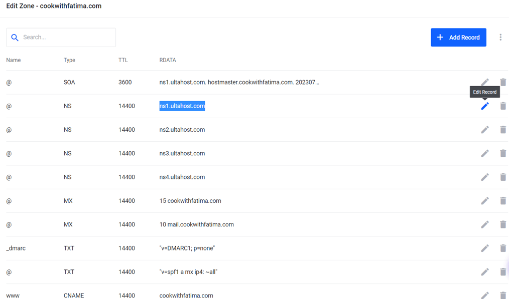 UltaHost NameServers 7 UltaHost Nameserver