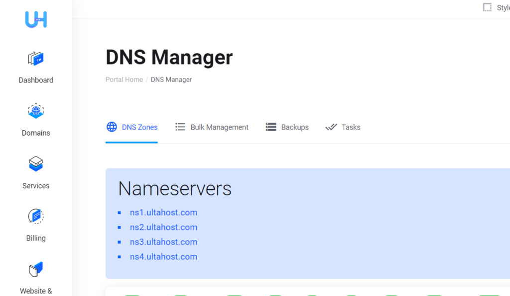UltaHost NameServers 6 UltaHost NameServers
