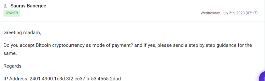 UltaHost Support Ticket