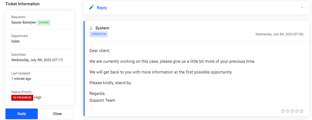 UltaHost Ticket Information