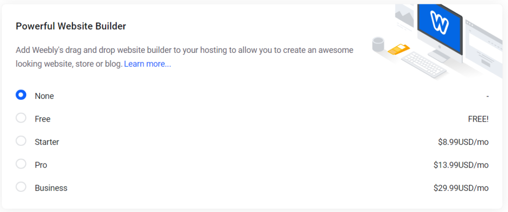 Ultahost website builder