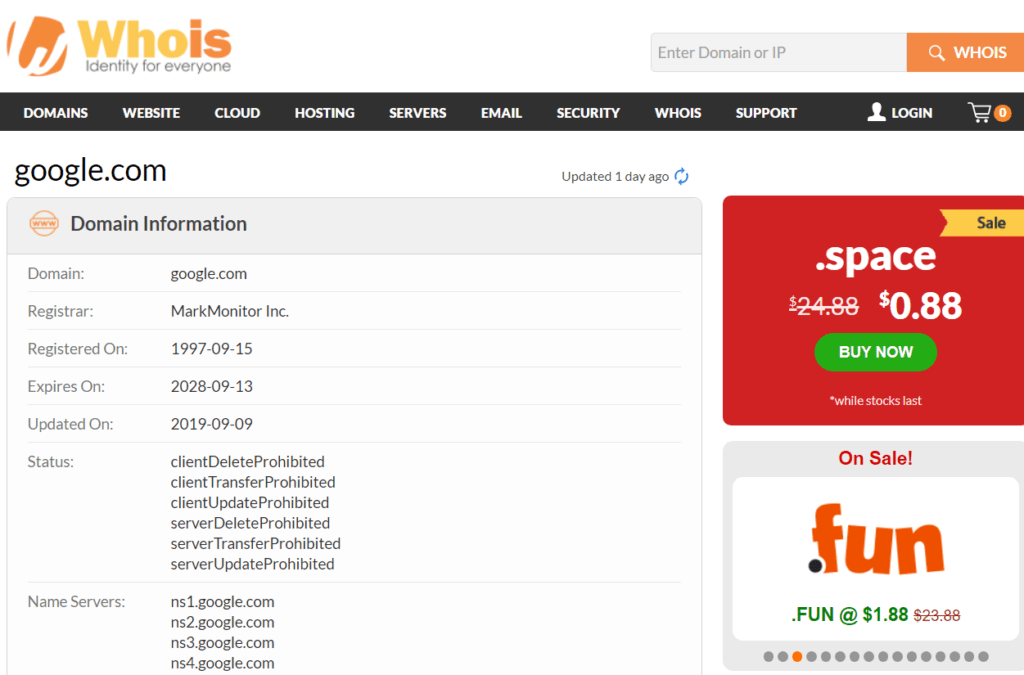 UltaHost NameServers 14 WHOIS Checker Tool