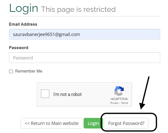 ViceTemple Login 9 click forgot password
