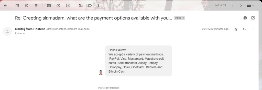 Hostens Support 13 support channels respond