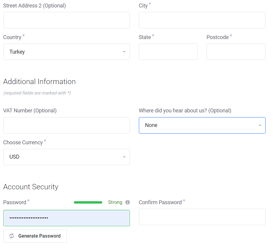 UltaHost Login 4 ultahost filling details