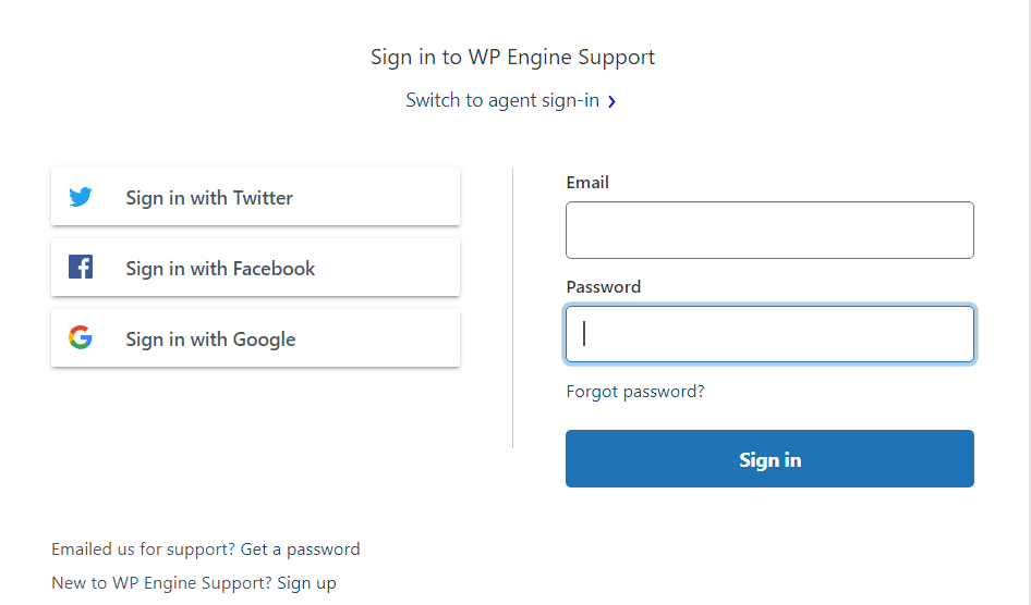 wp engine sign up