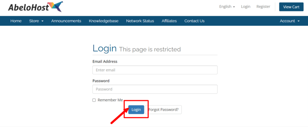 Abelohost login