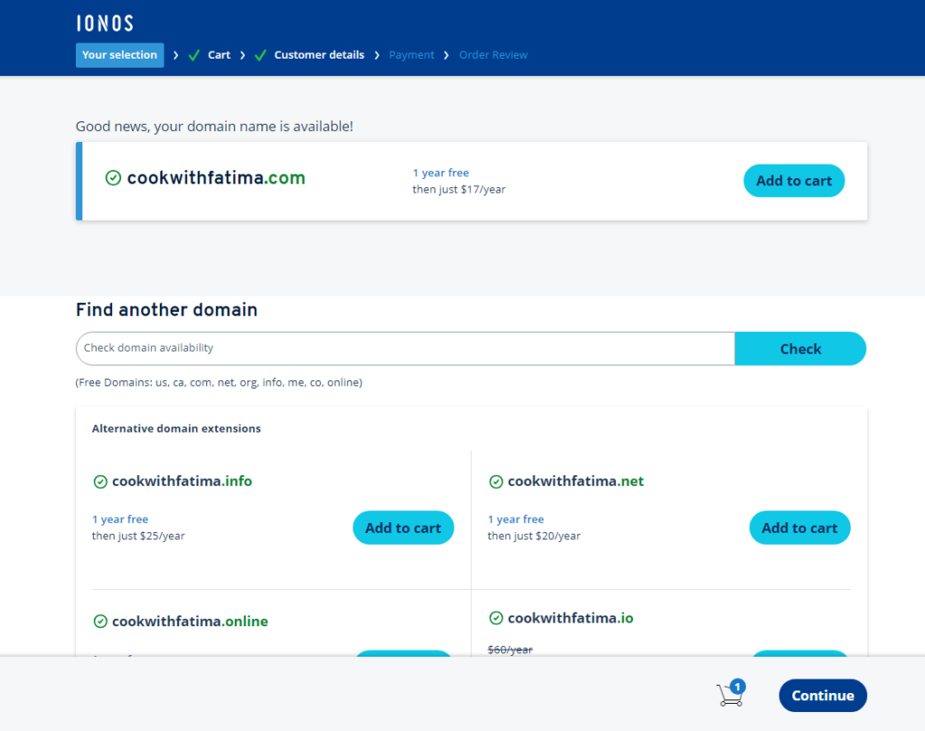 Click the Continue option at the bottom of the screen.
