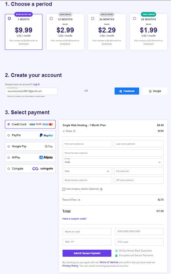 Order Hosting From Hostinger 5 Hostinger-order