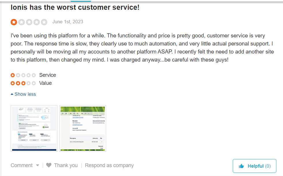 IONOS Customer Feedback
