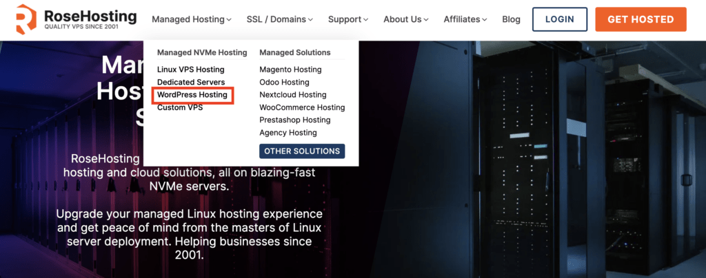 go to the top menu bar