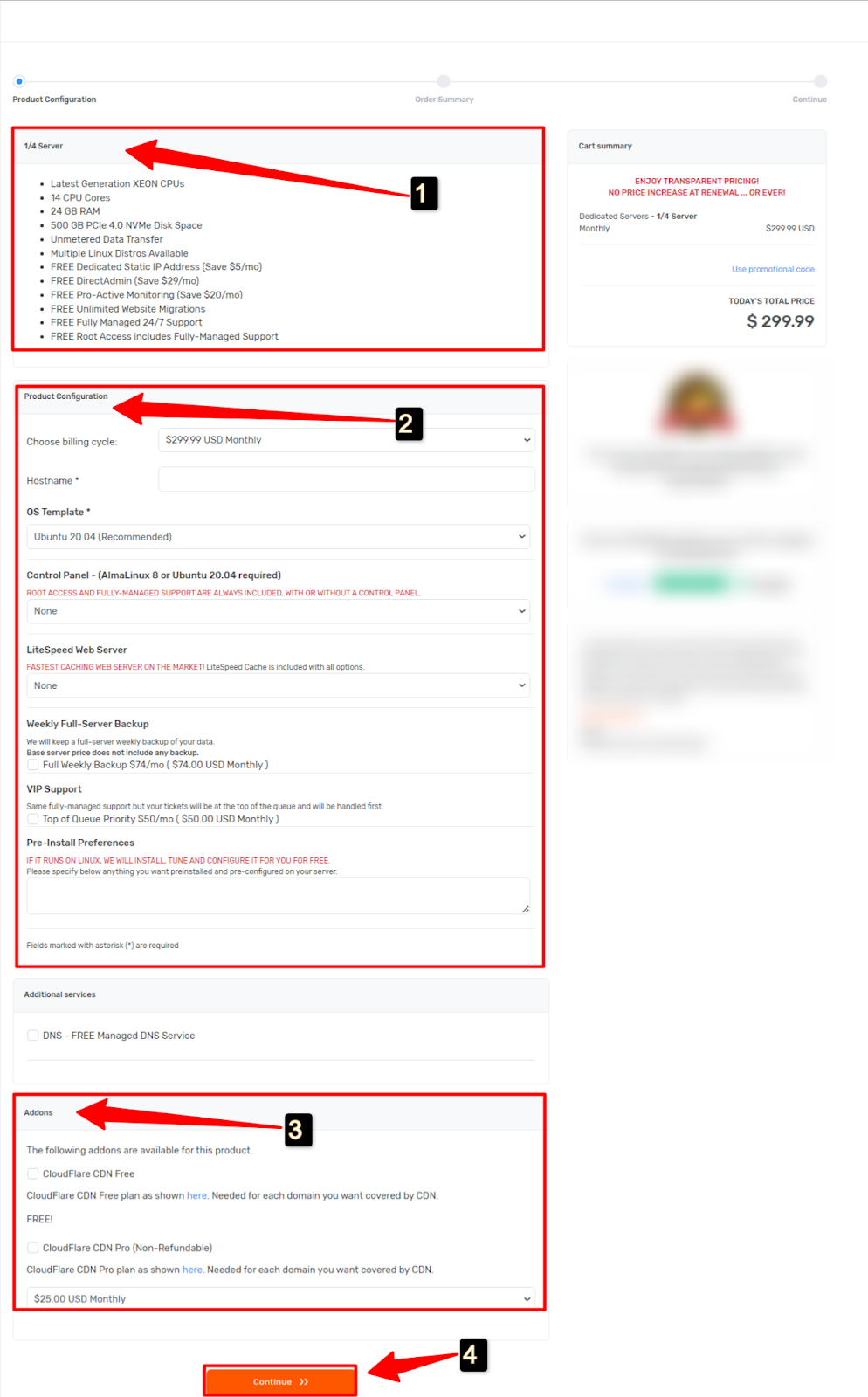 order RoseHosting Dedicated Hosting