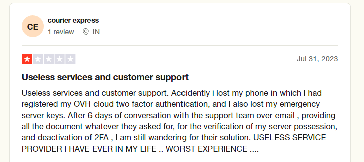 ovhcloud customer feedback