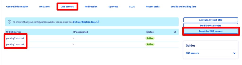 OVHCloud NameServers