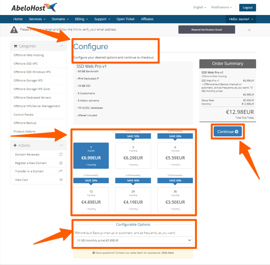 Order Hosting From AbeloHost